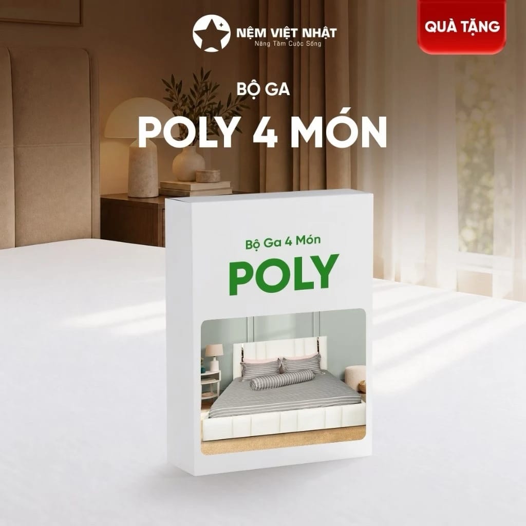 1 × Bộ Ga Poly 4 Món Việt Nhật
