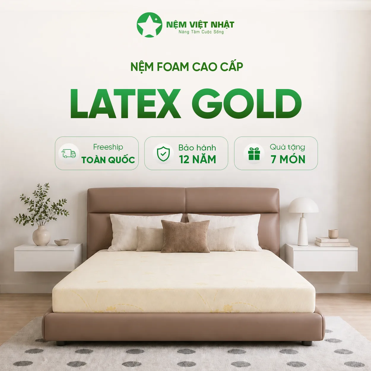 Nệm Foam Việt Nhật Latex Gold