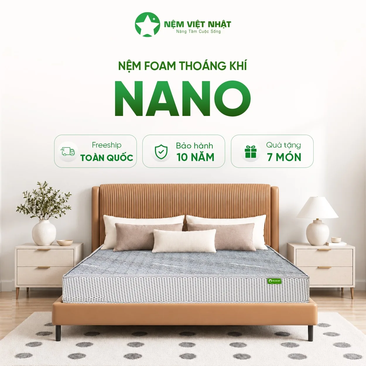 Nệm Foam Việt Nhật Nano