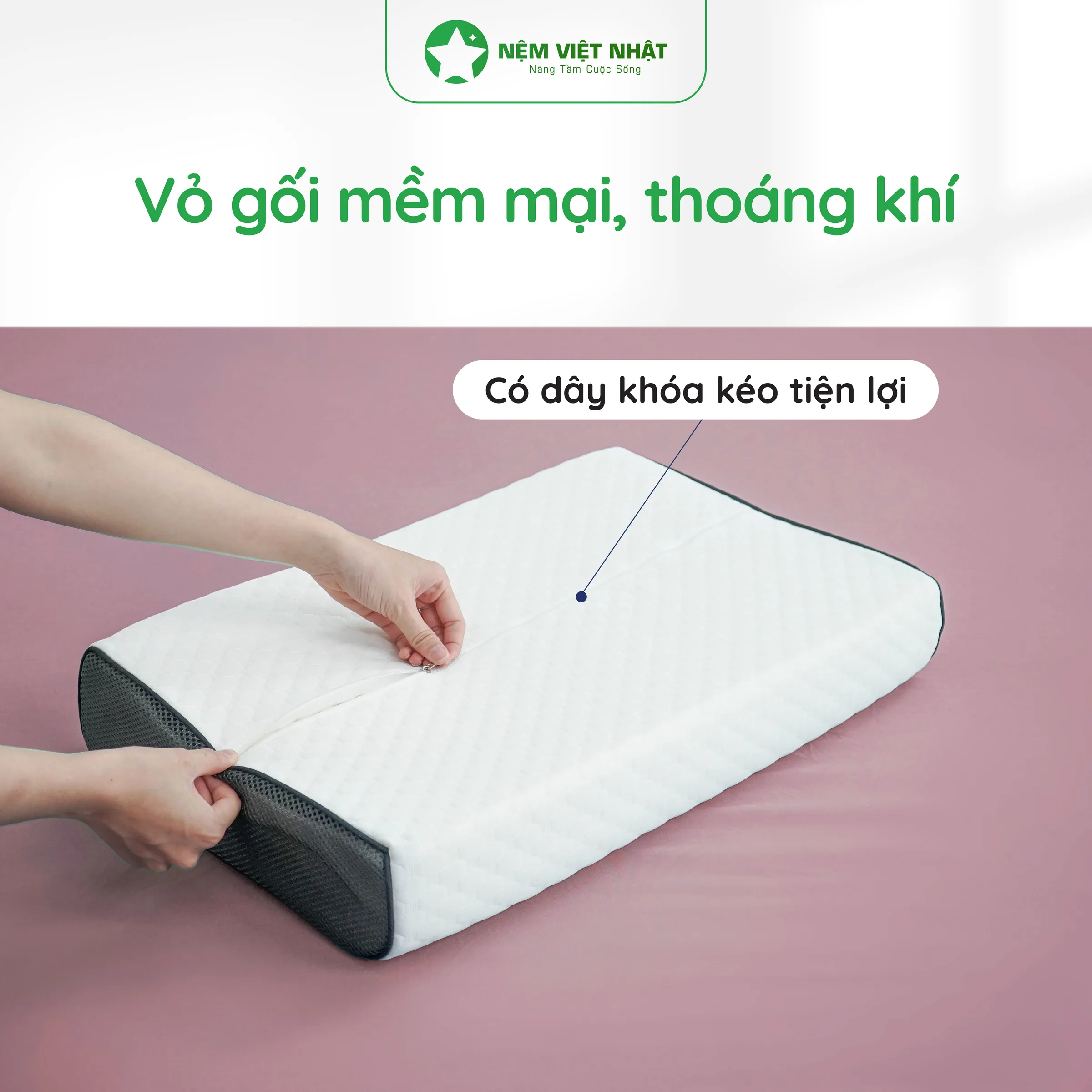 Gối Nằm Cao Su Lượn Sóng Việt Nhật