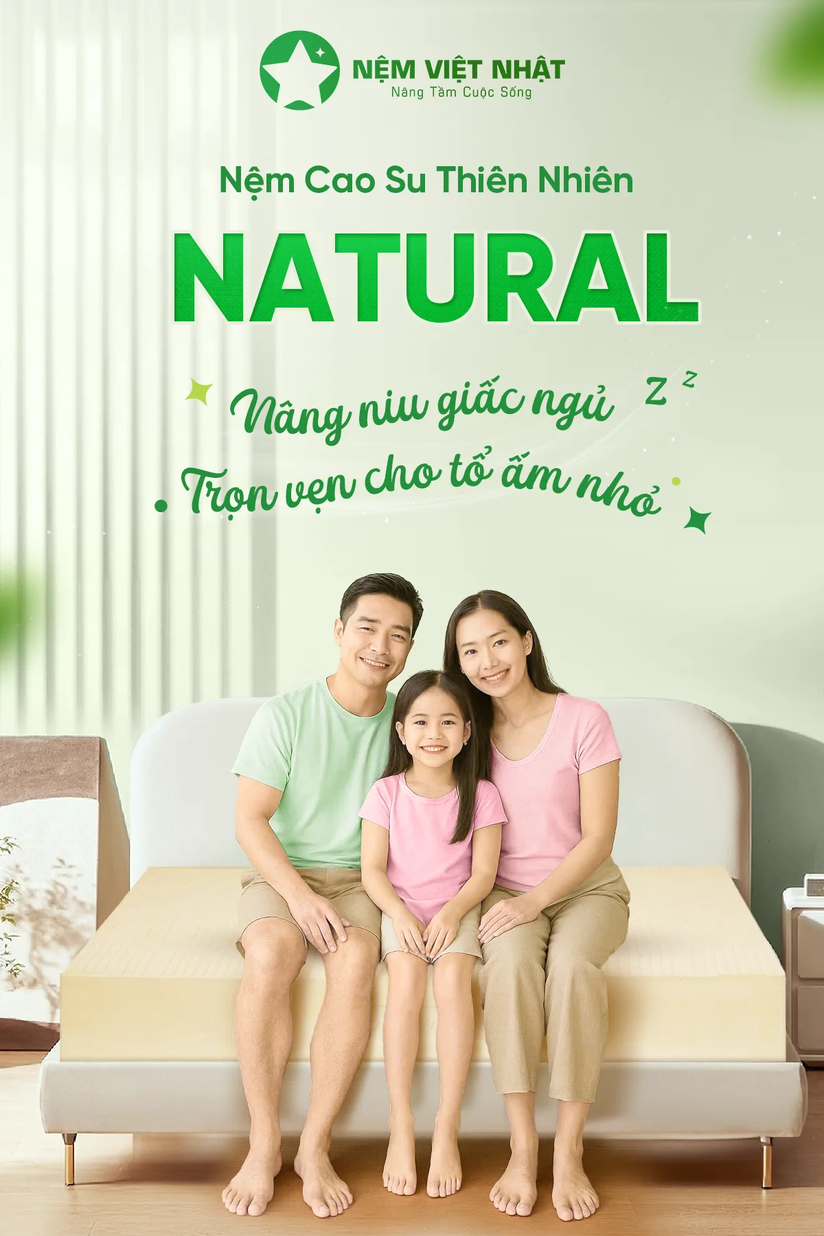 Nệm Cao Su Thiên Nhiên Việt Nhật Natural