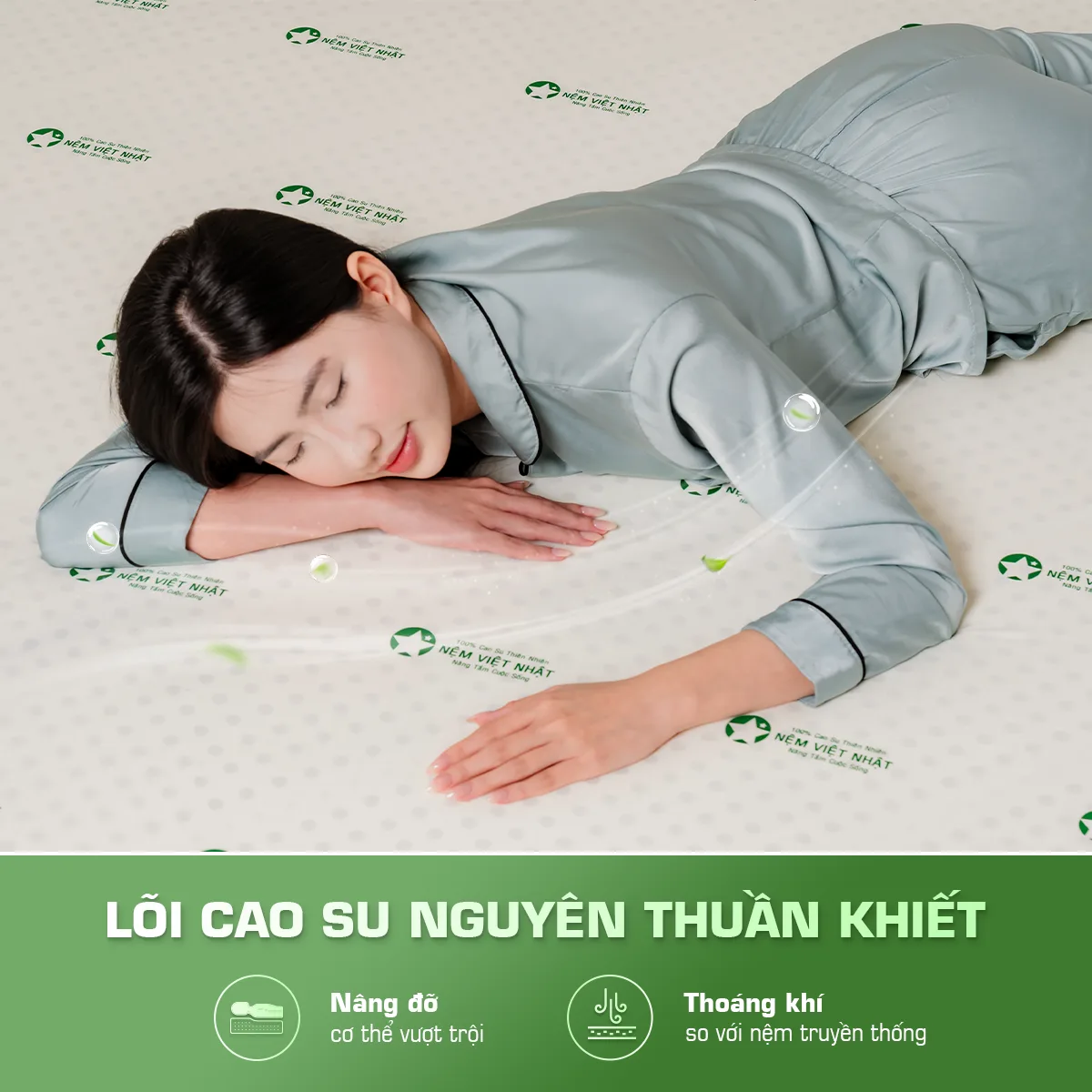 Nệm Cao Su Thiên Nhiên Việt Nhật Natural
