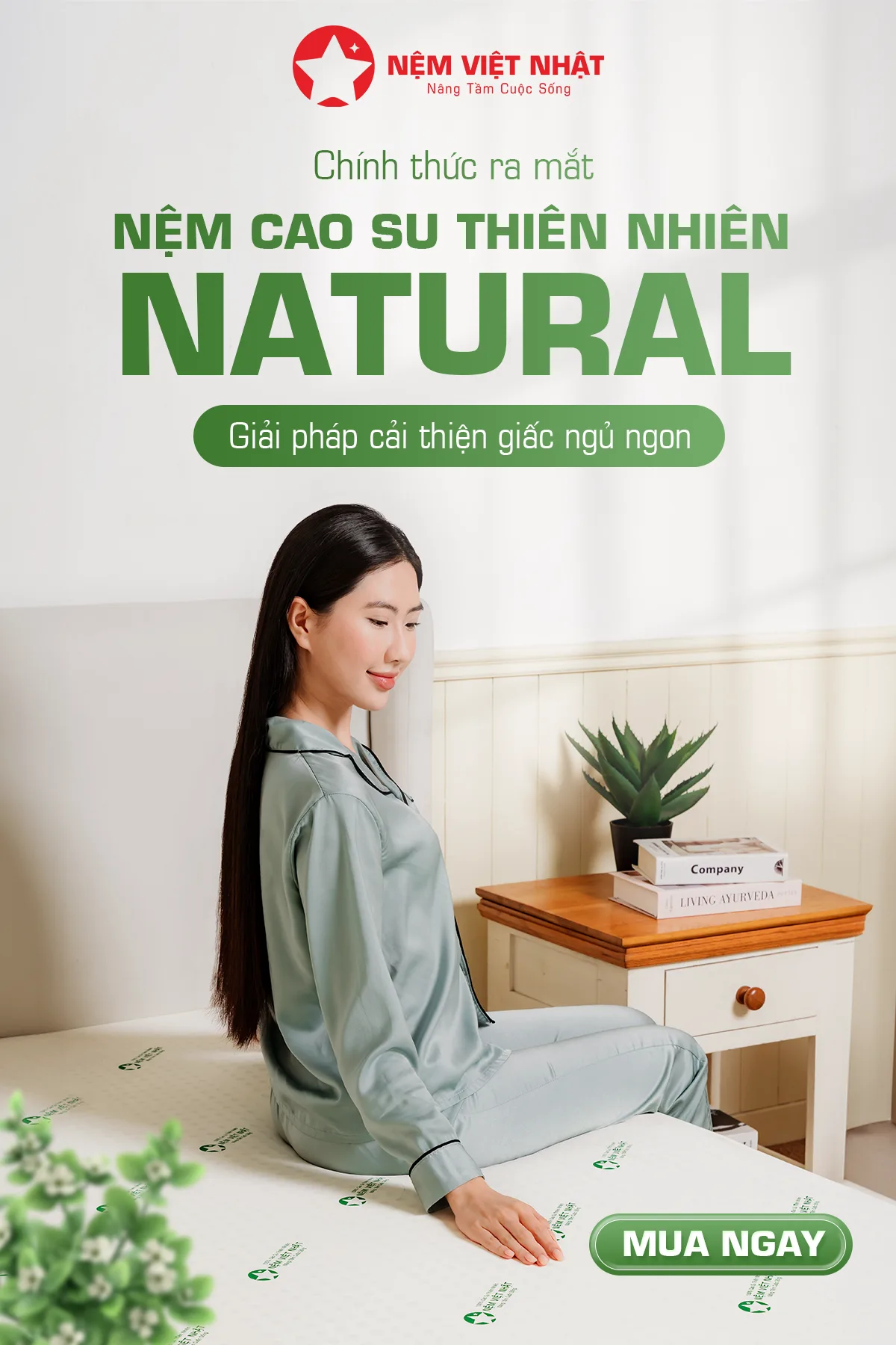 Nệm Cao Su Thiên Nhiên Việt Nhật Natural