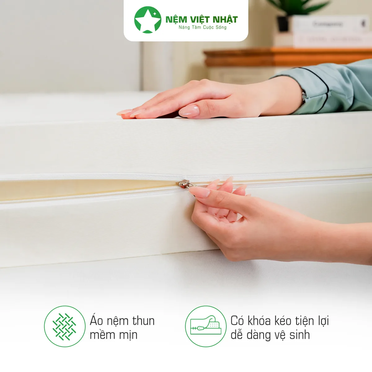 Nệm Cao Su Thiên Nhiên Việt Nhật Natural