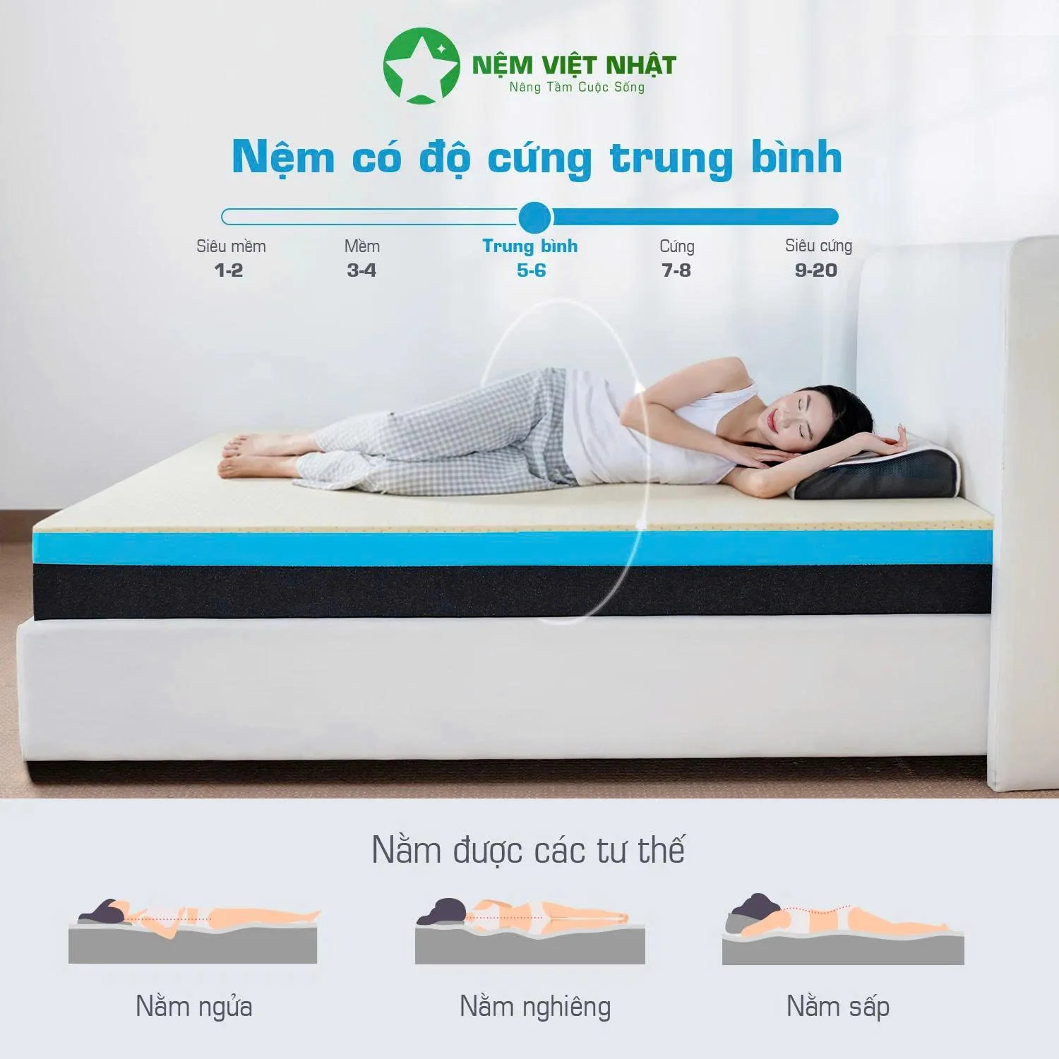 Nệm Foam Latex Việt Nhật Enzo