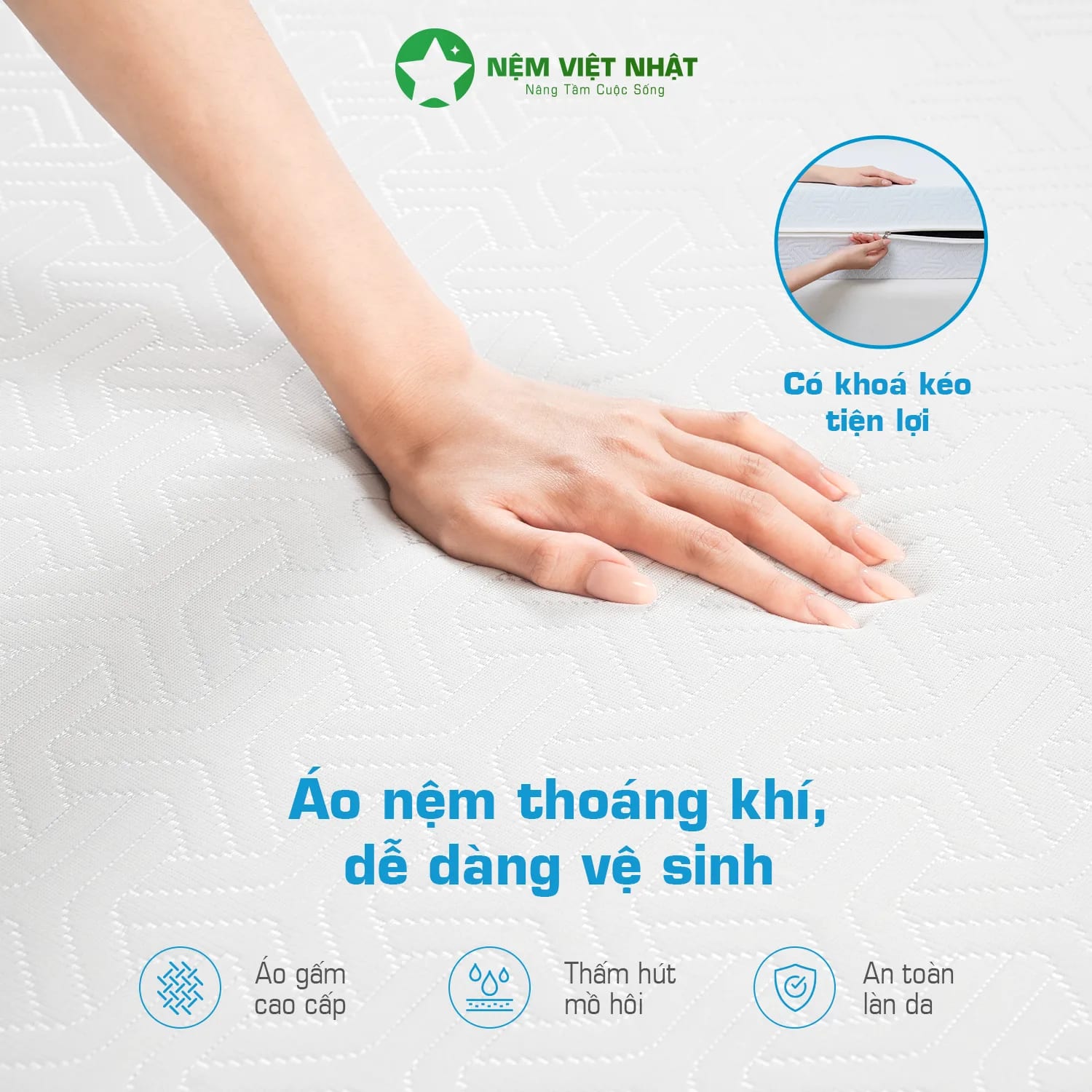 Nệm Foam Latex Việt Nhật Enzo