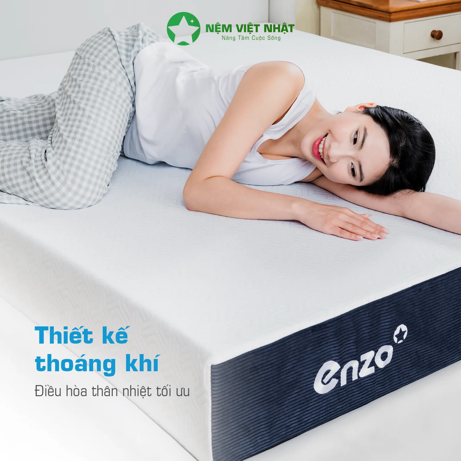 Nệm Foam Latex Việt Nhật Enzo
